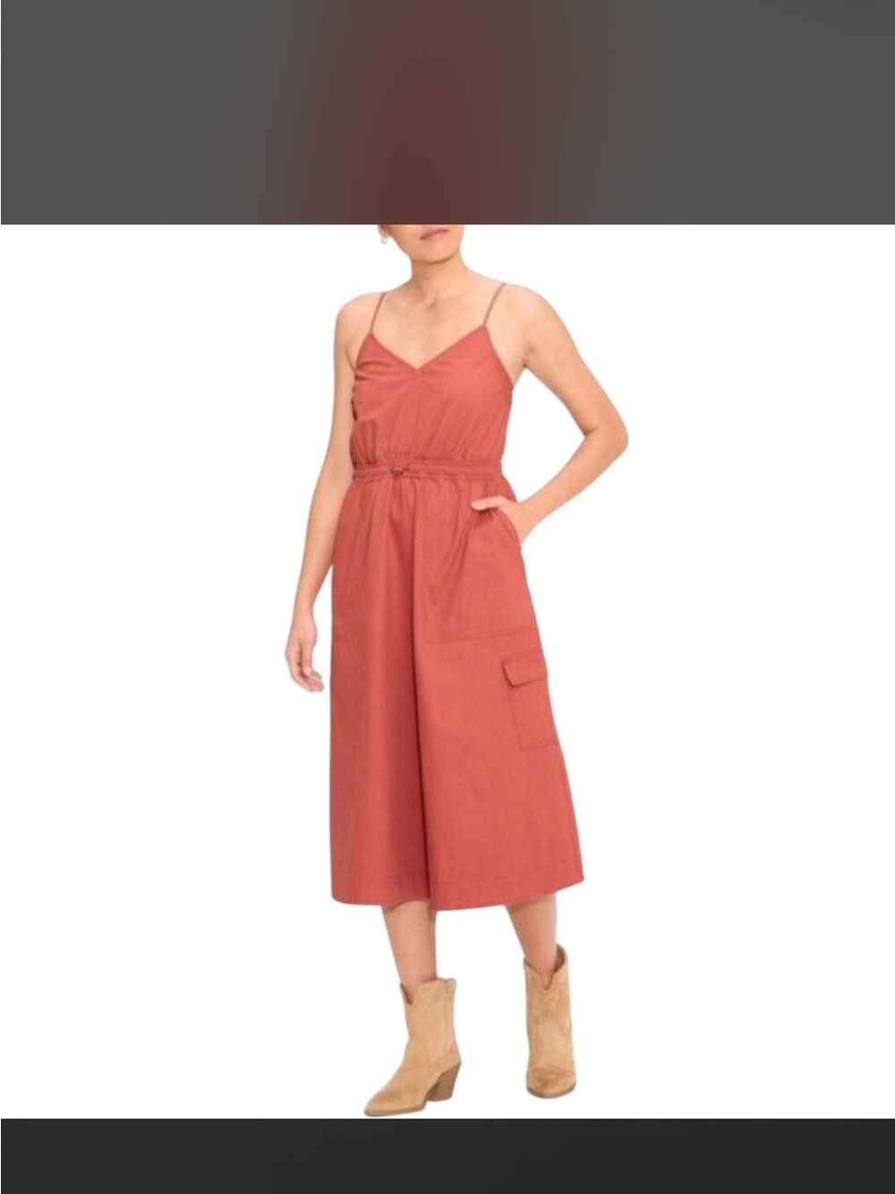 Woolrich Rust-Red Midi Utility Dress